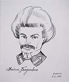 Шарж Максима Богдановича по фото от шаржиста Мишеля на 23 февраля Минск Михаил Шабалин